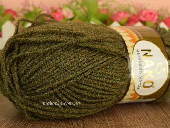 Superlambs Special Nako пряжа 23520 темный хаки