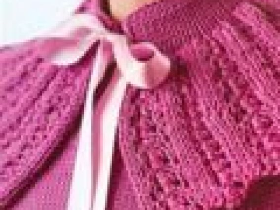 Интересная отделка воротника спицами