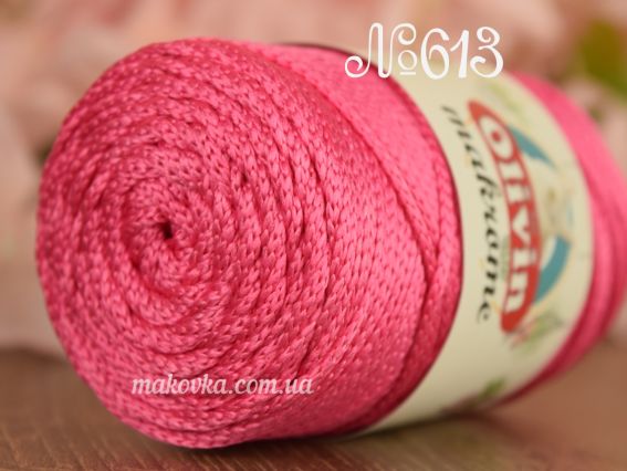 Olivin Makrome пряжа-шнур 613 яскравий рожевий