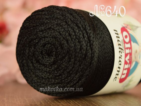 Olivin Makrome пряжа-шнур 640 чорний