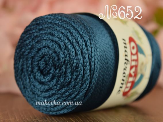 Olivin Makrome пряжа-шнур 652 морська хвиля