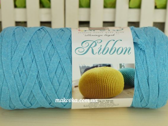 Oxford Ribbon лента трикотажная 1 Бобина 10 бирюзовый (ярко-голубой)