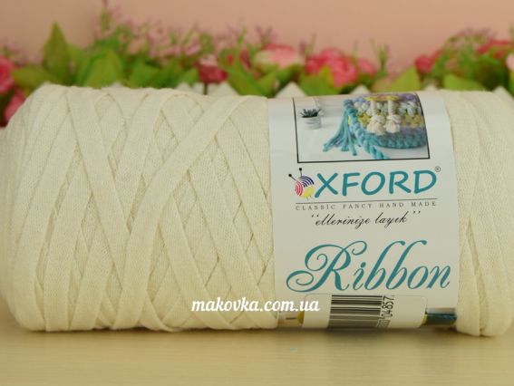 Oxford Ribbon лента трикотажная 1 Бобина 12 молочный