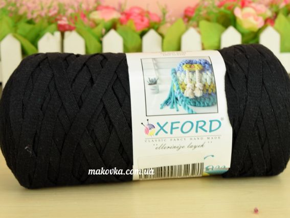 Oxford Ribbon лента трикотажная 1 Бобина 05 черный