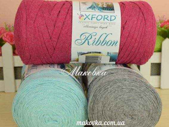 Трикотажная пряжа лента Oxford Ribbon Оксфорд Рибон, 1 Бобина