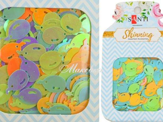 Набор пайеток Воздушные шары, микс цветов, 12 г. Santi 741477 Набор пайеток Воздушные шары, микс цветов, 12 г. Santi 741477