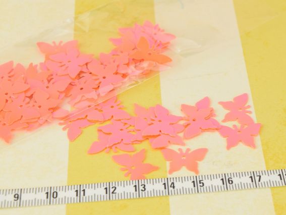 Конфетті Паєтки Метелики помаранчеві, 3г. , 18*15мм