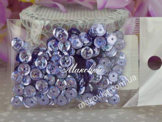 Паєтки шестигранні DMS 27M 6мм 5 г блакитно-бузкові голографні   Паєтки шестигранні DMS 27M 6мм 5 г блакитно-бузкові голографні  