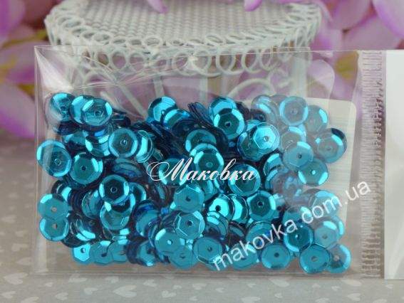 Паєтки шестигранні MT 49D 6мм 5 г бірюзові темні Паєтки шестигранні MT 49D 6мм 5 г бірюзові темні