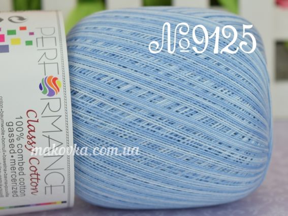 CLASSY Cotton Performance пряжа 9125 голубой меланж