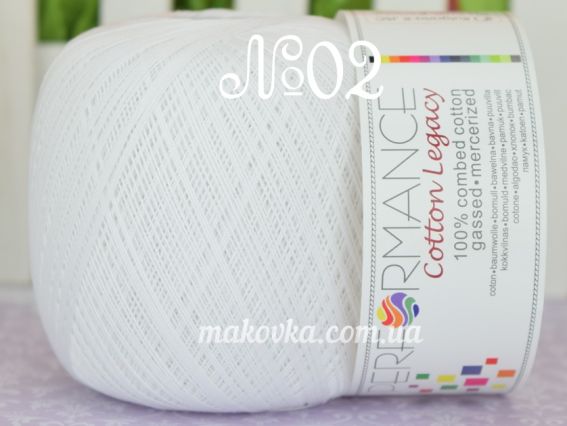 Cotton LEGACY Performance пряжа 02 белый