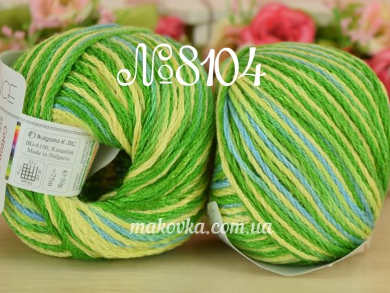 8104 салатовая с голубым