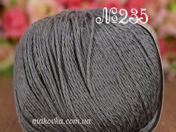 Cotton Twinkle Performance пряжа 235 темно-серый