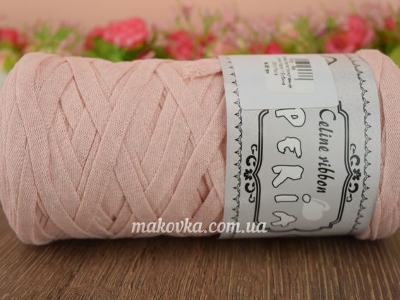 Celine ribbon Peria лента трикотажная, 1 Бобина пудра