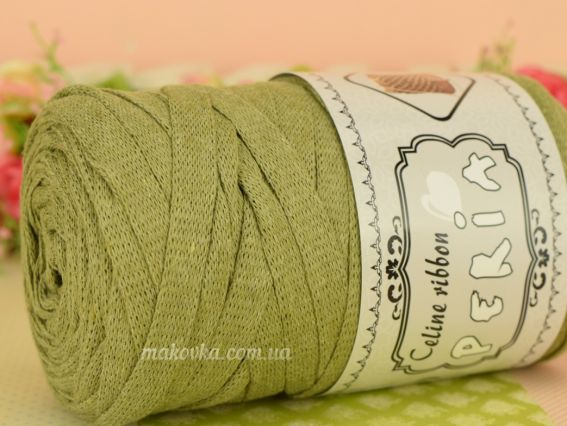 Celine ribbon Peria лента трикотажная, 1 Бобина хаки