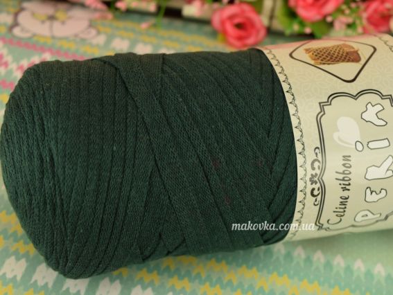 Celine ribbon Peria лента трикотажная, 1 Бобина темно-зеленый