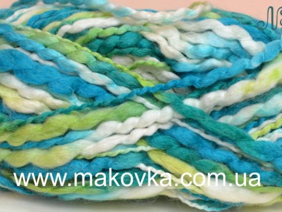 Liliya Peria 009 белый, зеленый, морская волна