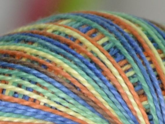 Фактура пряжи Perle-5 МЕЛАНЖ Madame Tricote