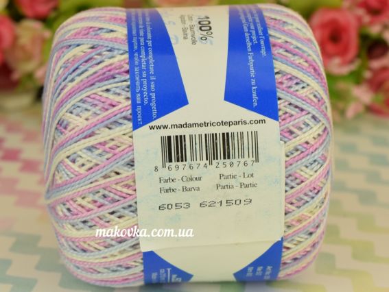 6053 розово-бело-сиренево-голубой