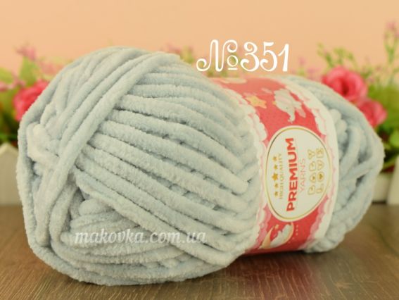Baby LOVE Premium yarns (50) Беби лов пряжа 351 світлий блакитно-сірий