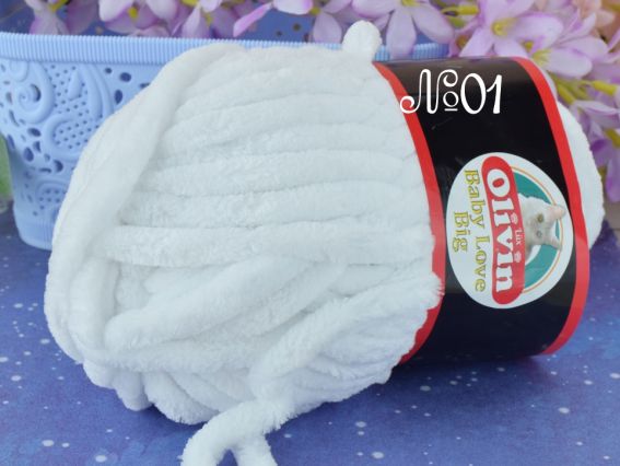Baby LOVE BIG Olivin Беби лов Биг пряжа s01 білий