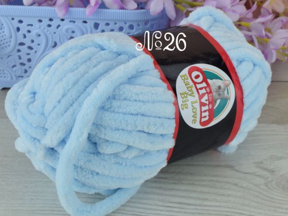 Baby LOVE BIG Olivin Беби лов Биг пряжа s26 блакитний