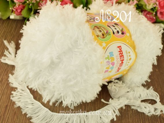 Happy Toys Premium yarns пряжа 201 білий