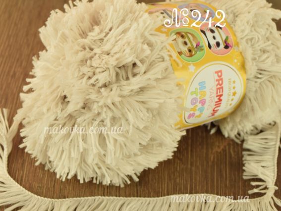 Happy Toys Premium yarns пряжа 242 світлий беж