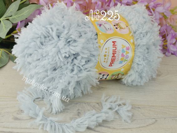 Happy Toys Premium yarns пряжа 225 світлий сірий