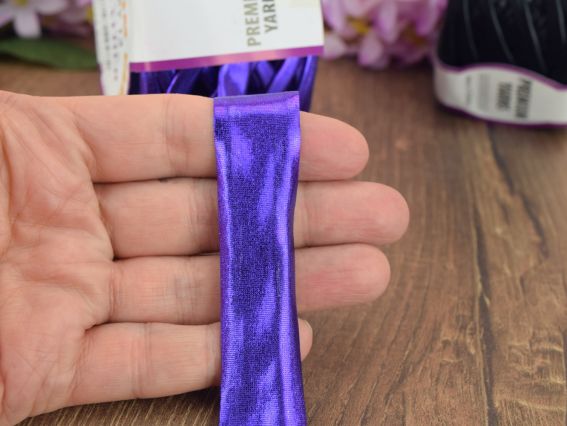 Трикотажна пряжа стрічка металізована під шкіру LEATHER Premium yarns