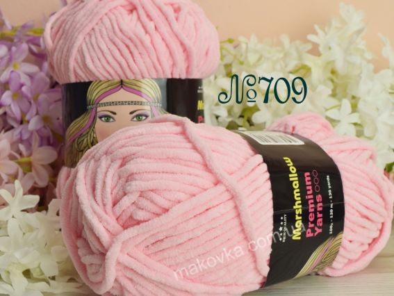 Marshmallow Premium yarns пряжа 709 рожевий