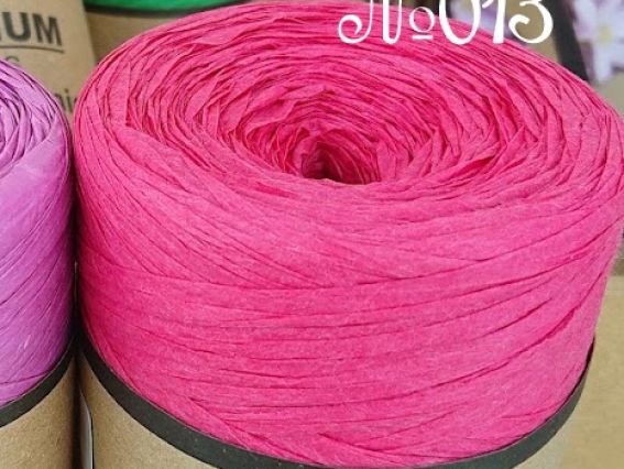 Raffia Organic Premium yarns нитки 013 яскрава малина (2022р)