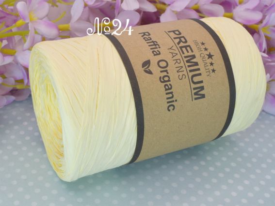 Raffia Organic Premium yarns нитки 024 ванільний