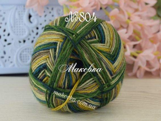 804 зелений-молочний-жовтий-коричневий