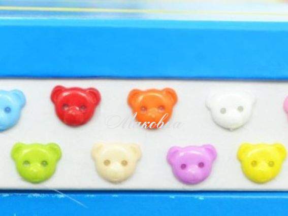 Пуговицы набор Мишки ассорти, детские Пуговицы набор Мишки ассорти, детские