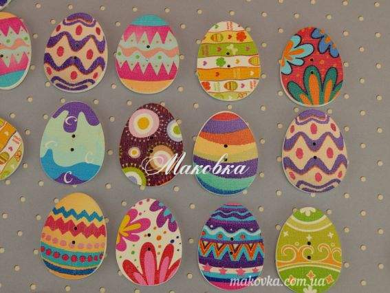 Пуговица декоративная Пасхальное яйцо, 1 шт, случайный выбор цвета