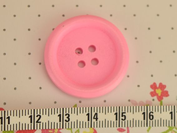 Дерев'яний гудзик круглий з чотирма отворами 1 шт, довільний вибір кольору