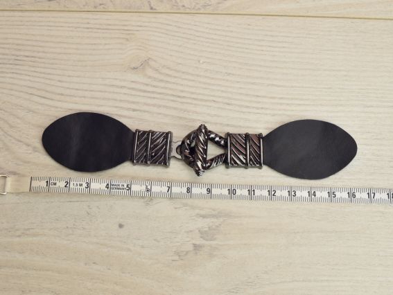 Накладна Застібка з петлею та накладками Тогл, для верхнього одягу, колір чорний, 16 см 