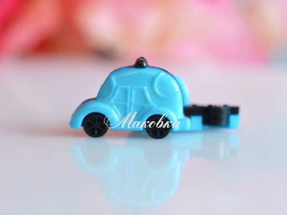 Пуговица Машинка голубая, 5 шт Пуговица Машинка голубая, 5 шт