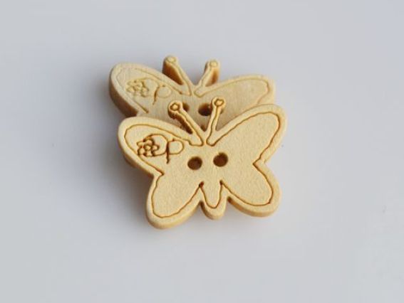 Пуговица Бабочка №1, 1 шт (деревянная) большая Пуговица Бабочка №1, 1 шт (деревянная) большая