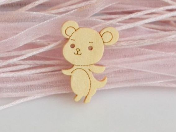 Пуговица Мышонок, 1 шт (деревянная) Пуговица Мышонок, 1 шт (деревянная)