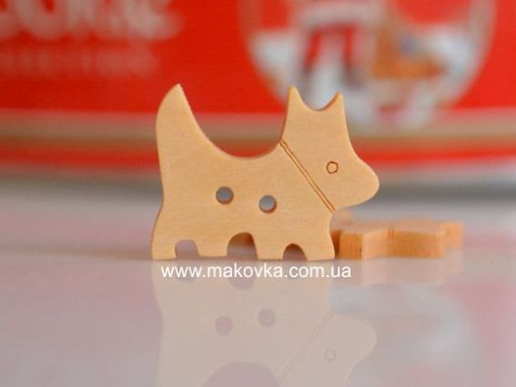 Пуговица Собака №2, 1 шт (деревянная) Пуговица Собака №2, 1 шт (деревянная)