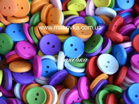 Пуговицы деревянные 15 мм, 50 шт, ассорти Пуговицы деревянные 15 мм, 50 шт, ассорти