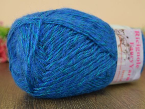Ricignole Fancy Yarn HM2.6 пряжа 272 сине-бирюзовій меланж