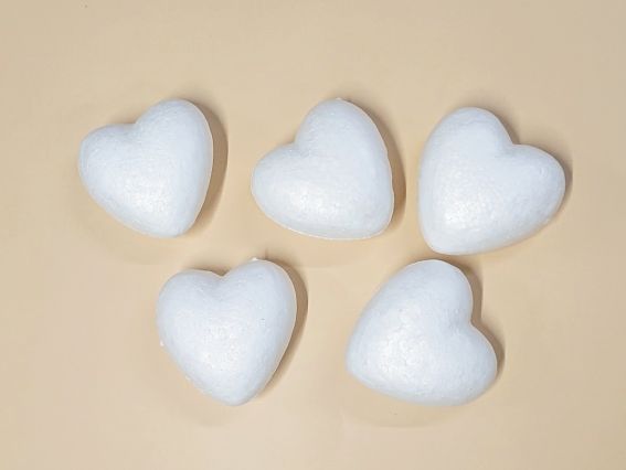 Пенопластовые заготовки Сердца 7см 5 шт., 740614 SANTI
