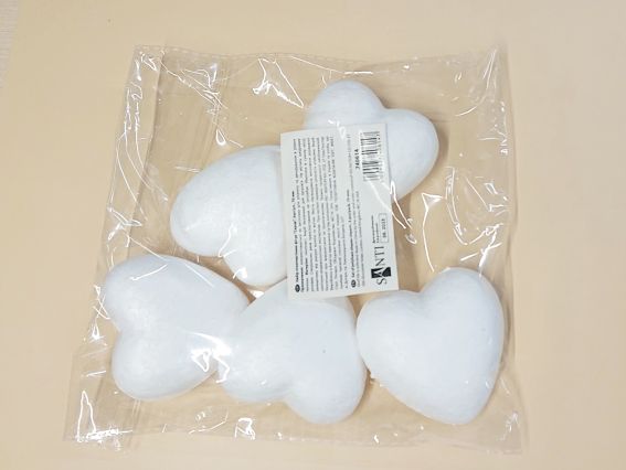 Набір пінопластових основ, фігурок Серце SANTI 5 шт/уп., 740614 