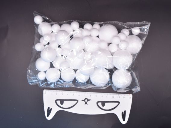 Набір пінопластових заготовок SANTI 743112  Куля , 36шт/уп., мікс