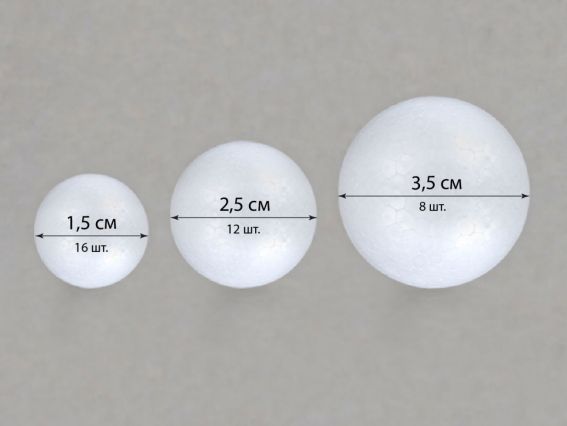 Набір пінопластових заготовок SANTI 743112  Куля , 36шт/уп., мікс