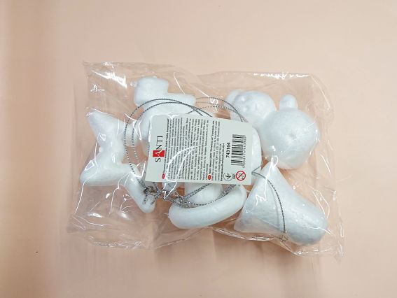 Набір пінопластових заготовок 743164 Новорічний SANTI, 6шт/уп., мікс