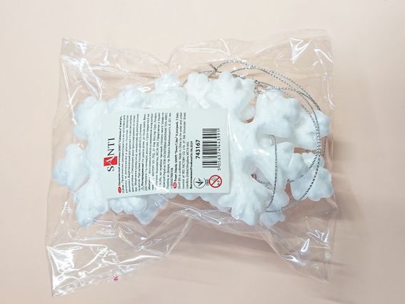 Набор пенопластовых заготовок 743167 Снежинки  SANTI, 6шт/уп., 